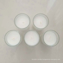 china factory 8hours white wax no smoke filled votive glass candles wholesale